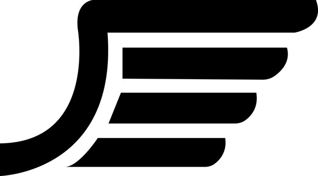 Wings icons set. Flying, bird, angel, flight. Wing symbol on white background - stock vector. wings vector set black silhouette illustration drawing tattoo design isolated on white background editable