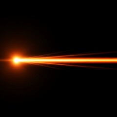 Fototapeta premium Vibrant Orange Light Beam in Darkness.