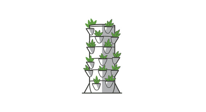 Vertical Garden with Small Plants.