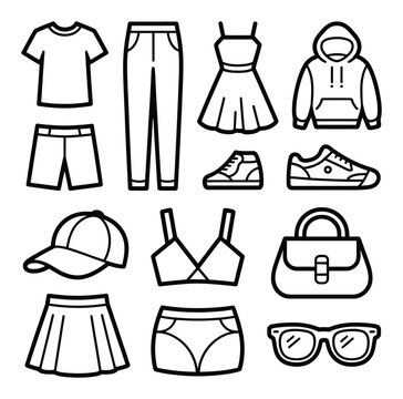 Fashion Clothing and Accessories Vector Illustration