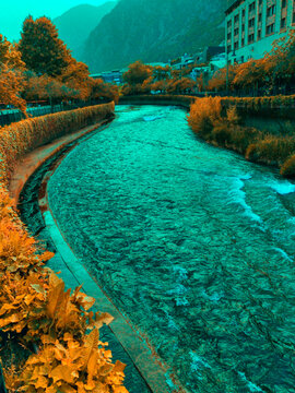 RIVER WITH SHADES OF AUTUMN