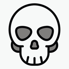 Fototapeta premium Skull Icon Design Element For Halloween And Day Of The Dead Celebrations