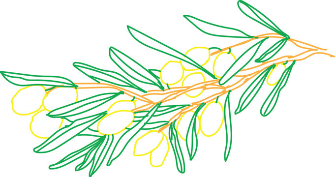 vector illustration of a yellow fudrs and tree in a whait bagrund