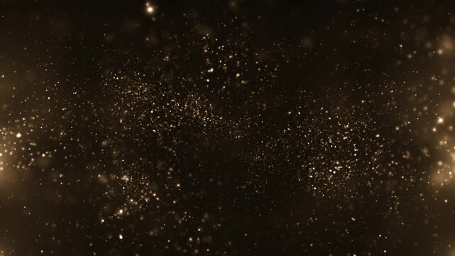 Luxury abstract background animation with glittering shiny gold particles. This golden awards ceremony or talent show motion background animation is full HD and a seamless loop.
