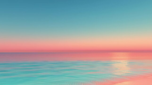 Soft tropical summer gradient blending turquoise ocean tones into coral pink sunset hues, with subtle light reflections and clean minimal composition, ideal for branding with generous copy space.
