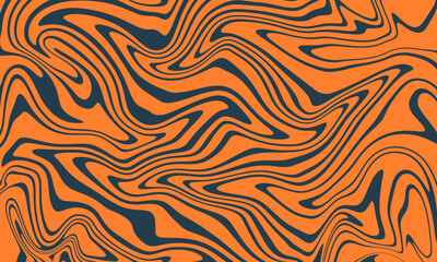 Fototapeta premium Vibrant orange and deep blue abstract liquid swirl pattern, creating a dynamic and modern flowing texture background ideal for contemporary graphic design and digital art projects