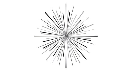 Obraz premium Modern abstract starburst design element in black and gray