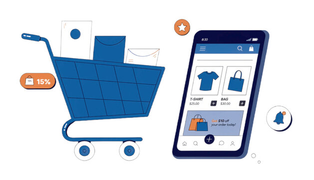 shopping app concept