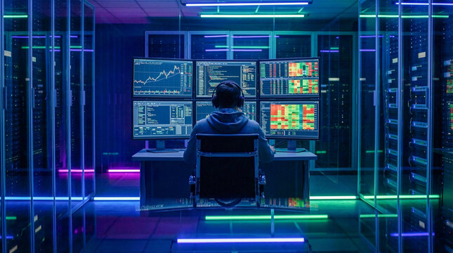 Concepto de an&aacute;lisis de datos y marketing digital con dashboards y gr&aacute;ficos. Ideal para tecnolog&iacute;a, negocios y an&aacute;lisis empresarial.