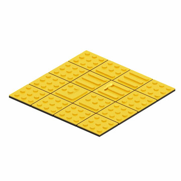 Tactile Paving Surface Warning Indicator Yellow.
