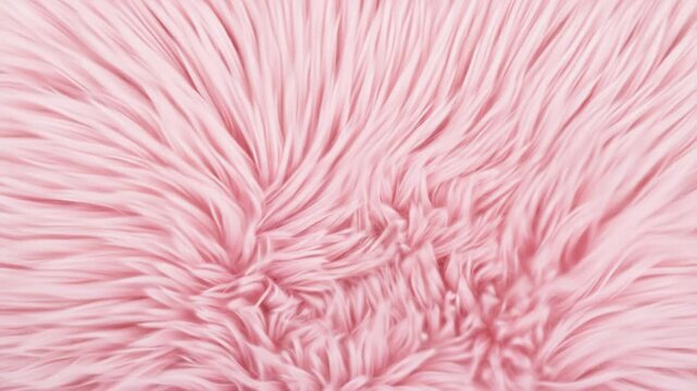 Close-up of a fluffy pink fabric with soft, wavy, and fuzzy texture