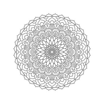 round lace pattern mandala drawing for adults
