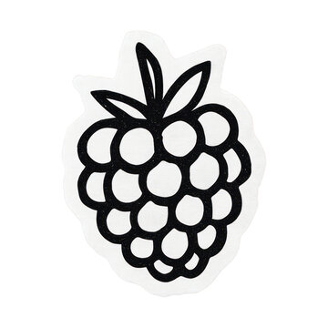 PNG Blackberry outline illustration design.