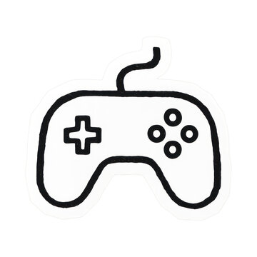 PNG Minimalist gaming controller illustration.