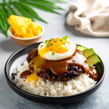 Loco Moco hawaiianisches Reisgericht