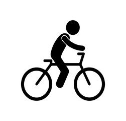 Fototapeta premium ilhouettes of People Riding Bicycle