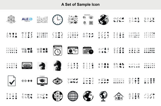 A Comprehensive Global Master Collection of High-Definition Vector Icons and Professional Graphic Assets Featuring Unique Design Sets that Include Precision Timekeeping Analog Clocks and Global Calend