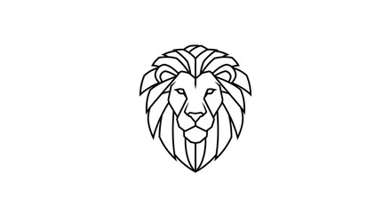 Fototapeta premium Black and white lion head drawing