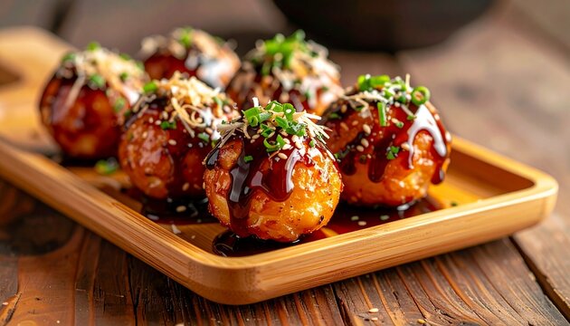 Takoyaki japanisches Streetfood mit Oktopus