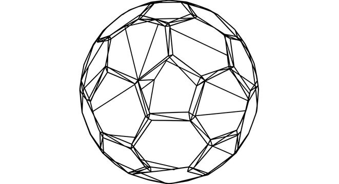 A black and white drawing of a geodesic dome