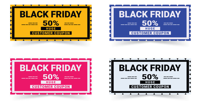 Black Friday 50 Percent Off Coupon Banner