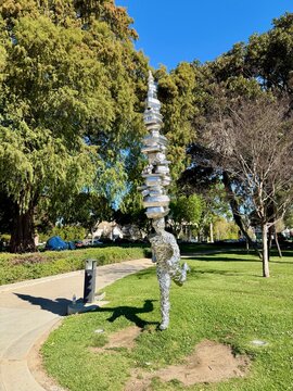 Takeaway by Tom Friedman Public Art in Beverly Gardens Park in Beverly Hills, California