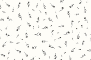 Obraz premium seamless tiny birds pattern background, minimal flying birds repeating texture, decorative nature inspired surface design