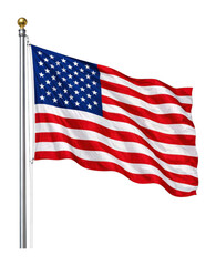 PNG Iconic American flag waving