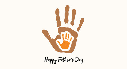 Obraz premium Vector illustration of handprint design for Father's Day