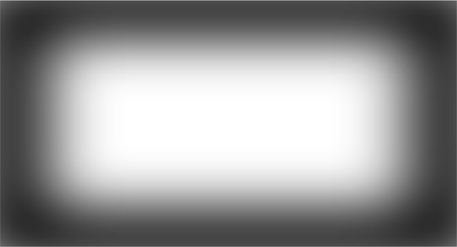 Realistic black gradient shadow overlay vignette border edge frame transparent isolated photo effect retro vintage analog cinematic film template background Png