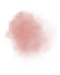 Fototapeta premium Hand painted soft pink watercolor stain with organic edges and subtle paper texture isolated on a white background. Perfect for branding, logo backgrounds, labels, packaging design, invitations