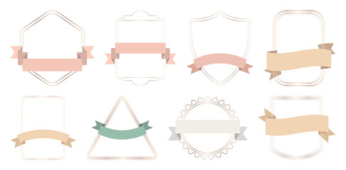 PNG Elegant vintage label designs element set on transparent background