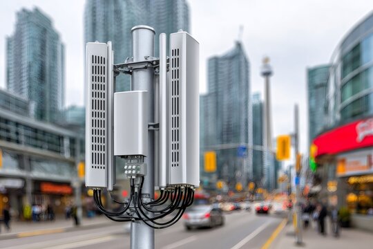 Small cell 5g antenna providing urban wireless network connection