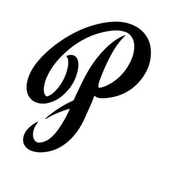 PNG Elegant script letter P, transparent background