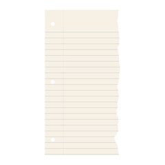 Obraz premium PNG Torn lined paper sheet illustration on transparent background