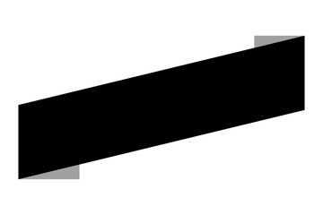 PNG Black ribbon banner illustration on transparent background