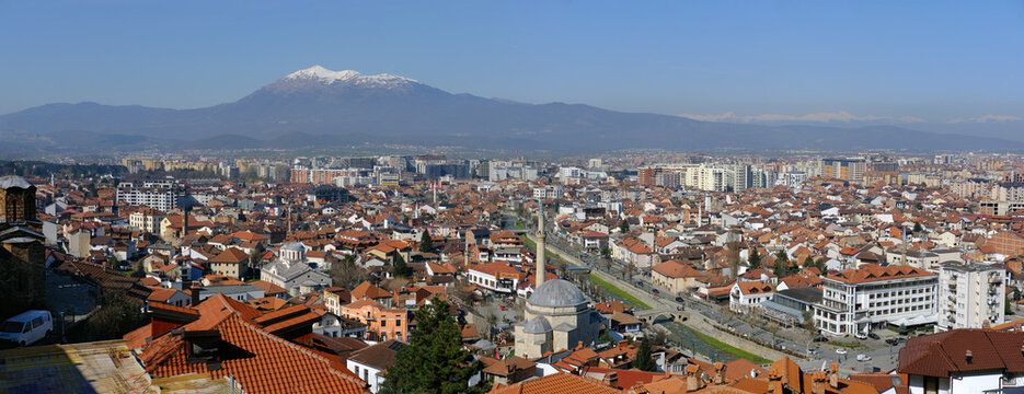 Prezren,Kosovo city view and Sharr Mountains