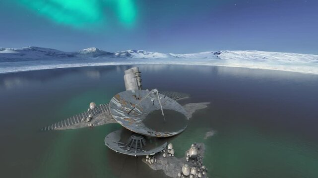 パラボラアンテナ　3DCGレンダリング