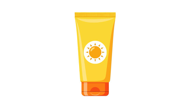 Sunscreen Tube Summer Sun Protection Illustration
