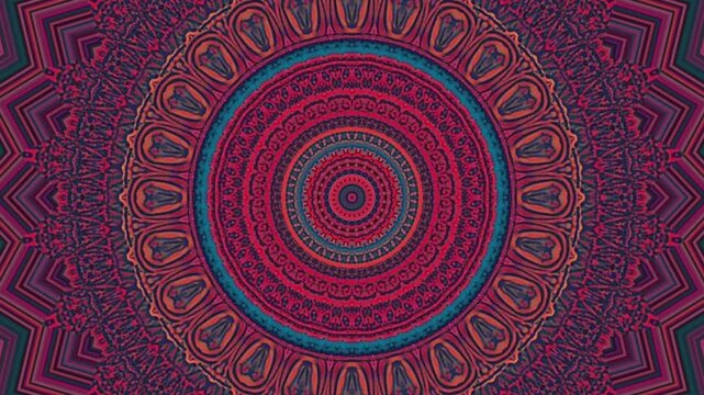 Red and blue mandala pattern background design