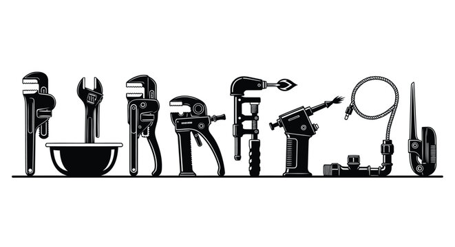 Set of 8 kitchen tools icons vector