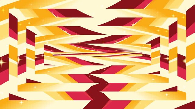 Geometric abstract of layered shapes and sparkly effects