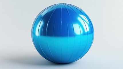 3D Rendered Blue Exercise Ball (1)