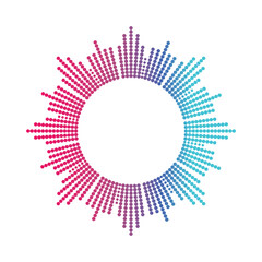 Colorful Circular Sound Equalizer Dotted Radial Music Visualization Audio Spectrum Abstract Background