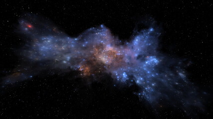 宇宙空間　3DCGレンダリング © tsuneomp