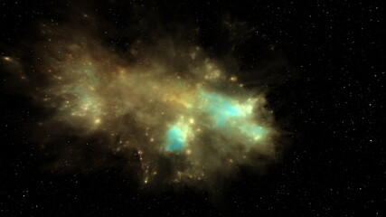 宇宙空間　3DCGレンダリング © tsuneomp