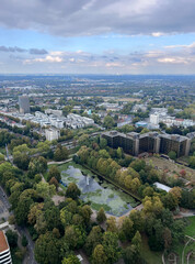 Obraz premium Urban aerial view of Dortmund, Nordrhein-Westfalen, Deutschland