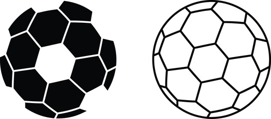 Black and white soccer ball design illustration vector art graphic Vector © Md sajjad Hossain