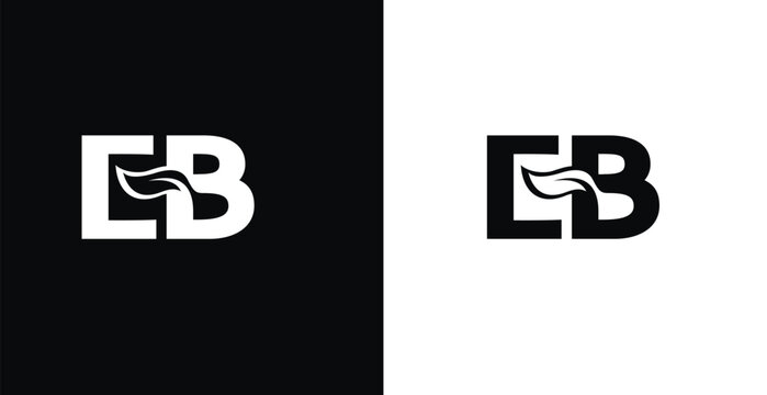 Elegant EB letter monogram logo vector