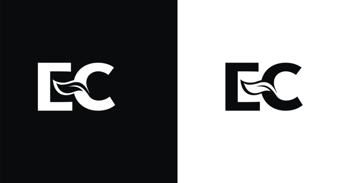 Elegant EC letter monogram logo vector
